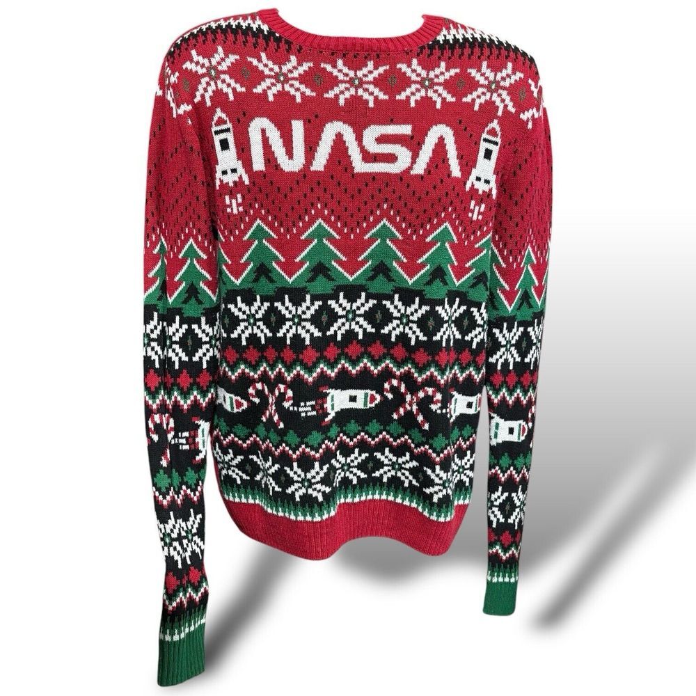 Ugly Christmas Sweater - NASA / Space - Crew Neck - Fair Isle - Mens Size M